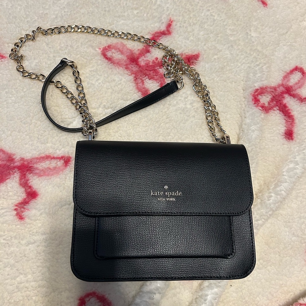 Kate Spade Black Crossbody Bag with Chain Strap